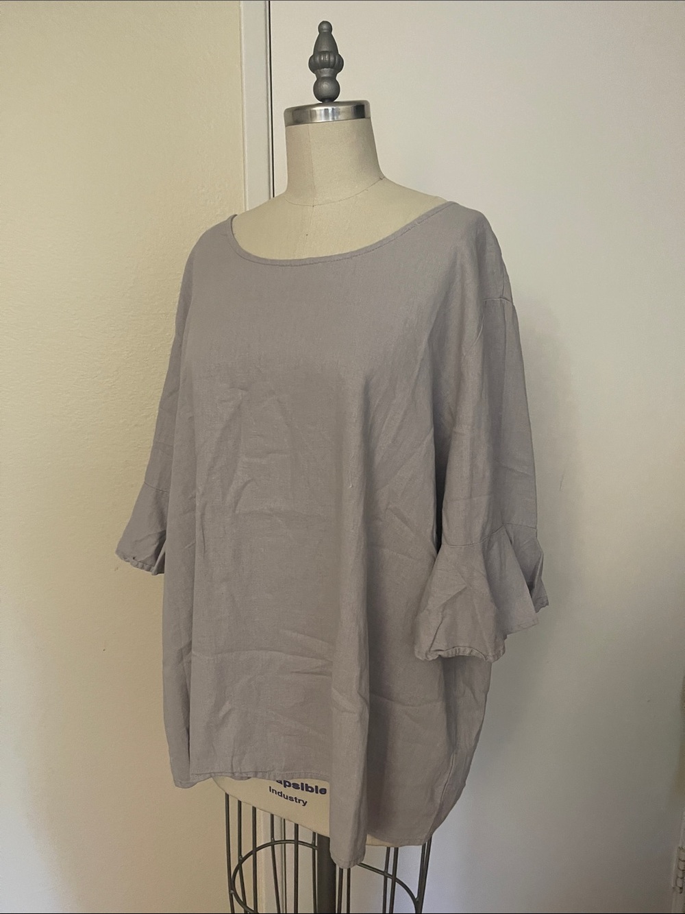 Cynthia Rowley Light Lavender Ruffle-Sleeve Tunic
